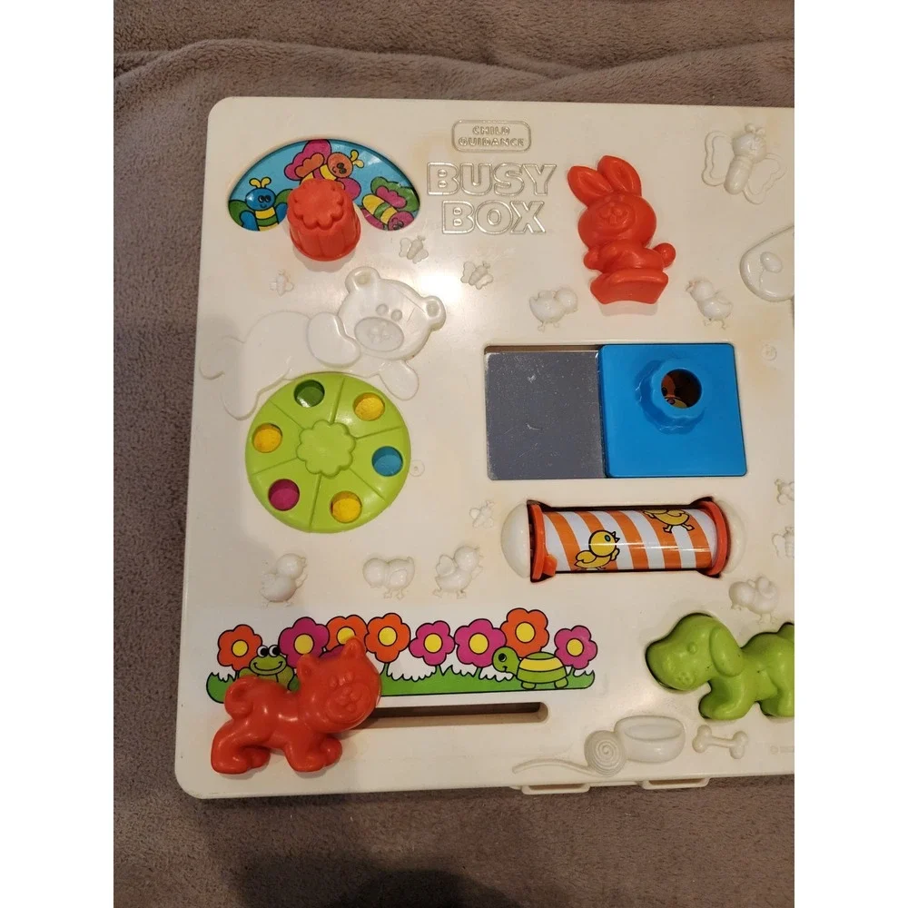 Vintage Child Guidance Busy Box Activity Board Baby Toy Made in USA
